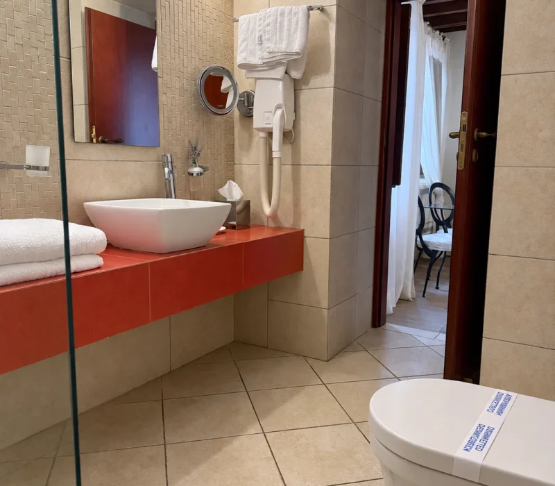 Mythos suite renovated bathroom — view 1, Avalon Boutique Suites Hotel